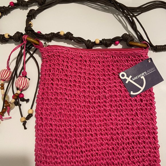 $5 when Bundled with 2 other items. 
Anchor's Away, Macrame, Cross-body, NWT - Picture 1 of 6